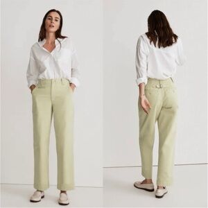 Madewell relaxed chino pants high waisted pale lichen su23